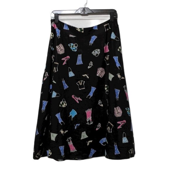 LIZ CLAIBORNE 100% Linen Fashionista Midi Skirt 10 - Picture 5 of 7